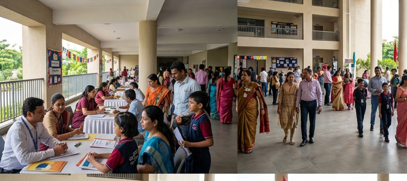 Modern school campus in India